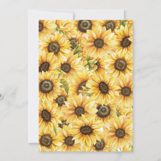 ひまわり赤ちゃんシャワー 招待状 (裏面)