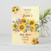 ひまわり赤ちゃんシャワー 招待状 (スタンド正面)
