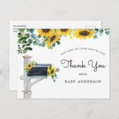 ひまわり赤ちゃんシャワーbyメールありがとう ポストカード (正面/裏面)