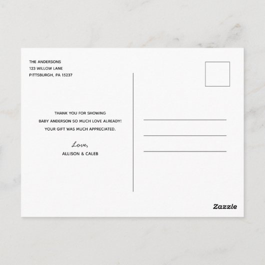 ひまわり赤ちゃんシャワーbyメールありがとう ポストカード (裏面)