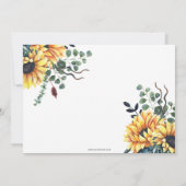 ひまわり赤ちゃん男女兼用シャワーでドライブ 招待状 (裏面)