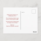 ひまわり赤バラ幾何学写真ありがとう ポストカード (裏面)