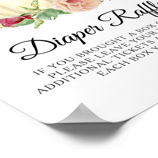 ひまわり赤ピンクフローラかぼちゃおむつラッフル ポスター (角)