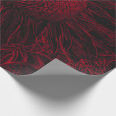 ひまわり赤ブラックフローラデコパージュ ラッピングペーパー (角)