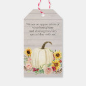 ひまわり赤面バラフローラサンキューベイビーガール ギフトタグ (裏面)