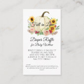 ひまわり赤面ピンクフローラかぼちゃおむつラッフル 名刺 (正面)