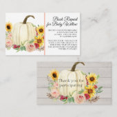 ひまわり赤面ピンクフローラかぼちゃブックリクエスト 名刺 (正面/裏面)