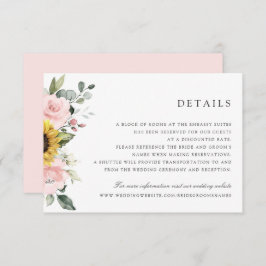 ひまわり赤面結婚グリーナリー詳細カード 招待状