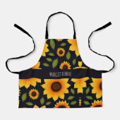 ひまわり農場花柄 エプロン (正面)