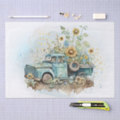 ひまわり農場集荷トラック 薄葉紙 (クラフト)