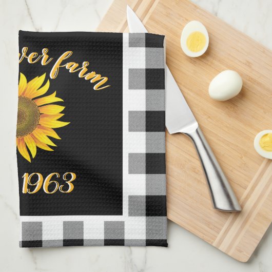 ひまわり農場 キッチンタオル (四つ折り)