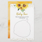 ひまわり途中ベビーシャワーベビー顔 (正面/裏面)