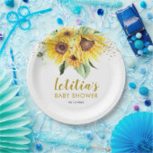 ひまわり途中ベビーシャワー紙プレート ペーパープレート (パーティー)