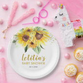 ひまわり途中ベビーシャワー紙プレート ペーパープレート (パーティー)