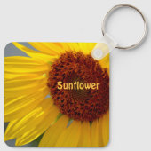 ひまわり運が私の太陽のパーソナライズされた光 キーホルダー (裏面)