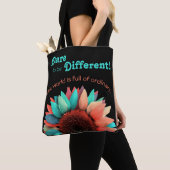 ひまわり違うにカラフル挑戦 トートバッグ (クローズアップ)