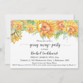 ひまわり遠くにパーティー移動パーティー 招待状 (正面)