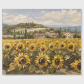 ひまわり野印象派絵を描の切り離し ラッピングペーパー (フラット)