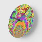 ひまわり野原永遠 – オレンジ ラウンド壁時計 (傾斜)