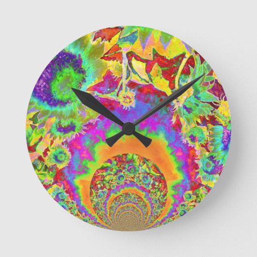 ひまわり野原永遠 – オレンジ ラウンド壁時計 (正面)