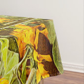 ひまわり野原黄緑素朴ヴィンテージ テーブルクロス (インサイチュ)