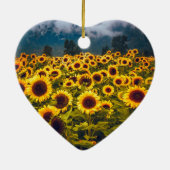 ひまわり野景花黄色 セラミックオーナメント (裏面)
