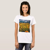 ひまわり野景花黄色 Tシャツ (正面フル)