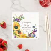 ひまわり野結婚花フローラ聖句 スタンダードカクテルナプキン (インサイチュ)