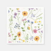 ひまわり野花 スタンダードカクテルナプキン (正面)