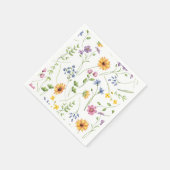 ひまわり野花 スタンダードカクテルナプキン (角)