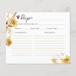 ひまわり野草モダンブライダルシャワーレシピ