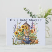 ひまわり野草園うさぎ赤ちゃんシャワー 招待状 (スタンド正面)