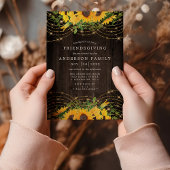 ひまわり金ゴールドストリングライト素朴フレンドシップ 招待状