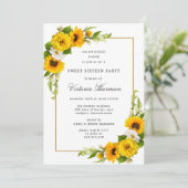 ひまわり金ゴールドフレームスウィート16パーティー 招待状 (スタンド正面)