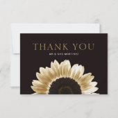 ひまわり金ゴールドブラック サンキューカード (正面)