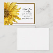 ひまわり金ゴールド枠サンキューカード ノートカード (正面/裏面)