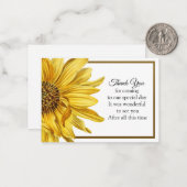 ひまわり金ゴールド枠サンキューカード ノートカード (正面/裏面インサイチュ)