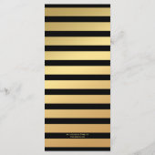 ひまわり金ゴールド結婚または感謝祭のメニューカード メニュー (裏面)