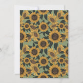 ひまわり開花ベビーシャワー招待状 招待状 (裏面)