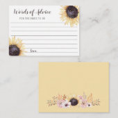 ひまわり開花結婚のアドバイスカード アドバイスカード (正面/裏面)