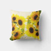 ひまわり開花 クッション (正面)