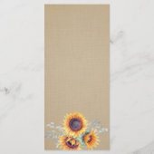 ひまわり開花 | フラワーメニュー メニュー (裏面)