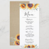 ひまわり開花 | フラワーメニュー メニュー (正面/裏面)