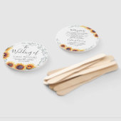 ひまわり開花 |結婚式 プログラム ハンドファン (組立なし)