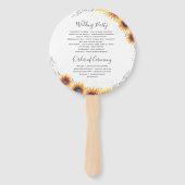 ひまわり開花 |結婚式 プログラム ハンドファン (裏面)