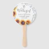 ひまわり開花 |結婚式 プログラム ハンドファン (正面)