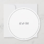 ひまわり開花 | 金ゴールドと白モダン結婚の 招待状 (裏面)