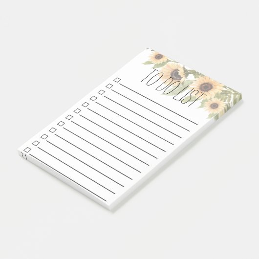 ひまわり離れや食料品店のリストを行う人 ポストイット (アングル)