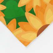 ひまわり雨 フリースブランケット (角)