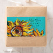 ひまわり青いターコイズ，夏のパーティー ラベル (インサイチュ)